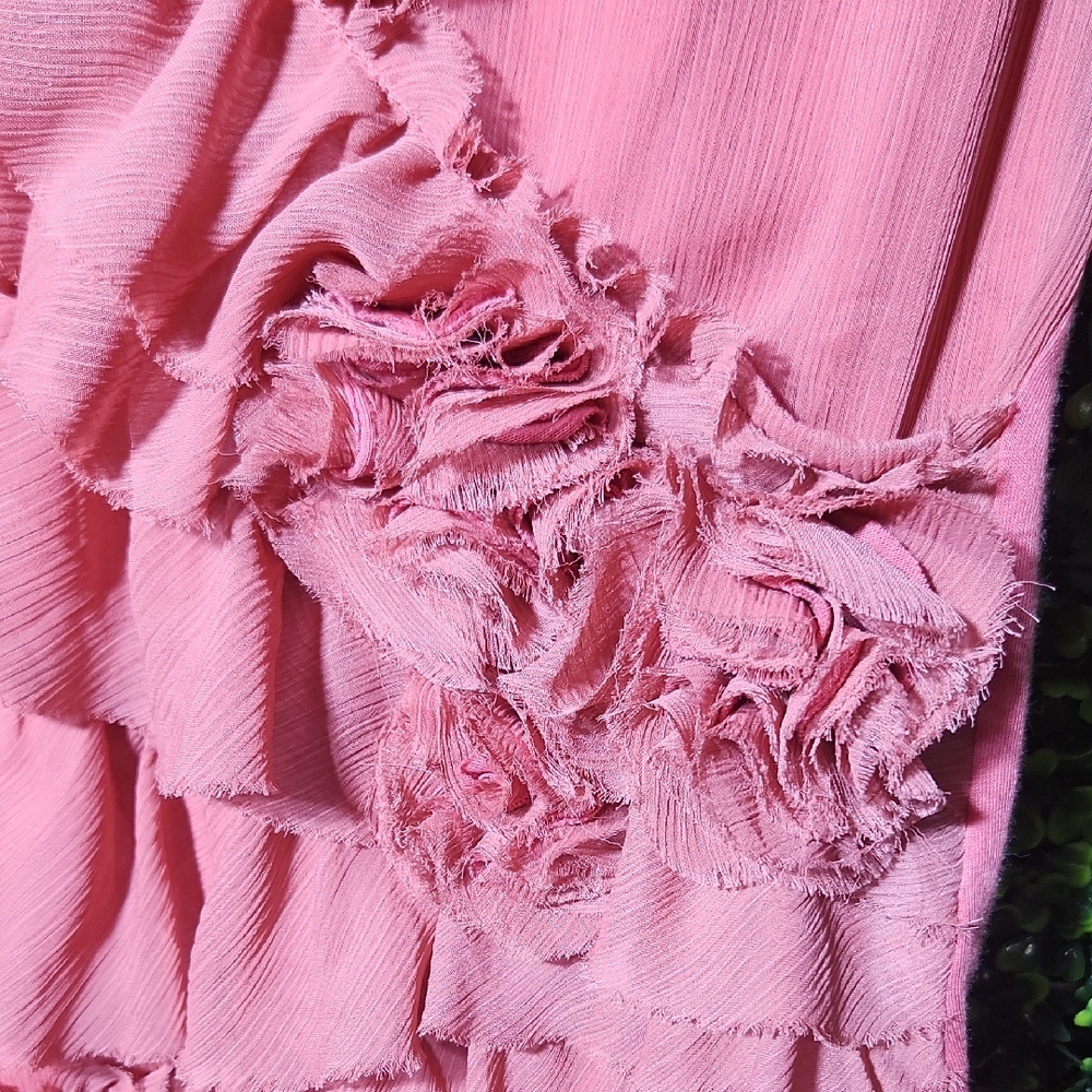 Anthropologie Pink Ruffle Blouse - Picture 7 of 11